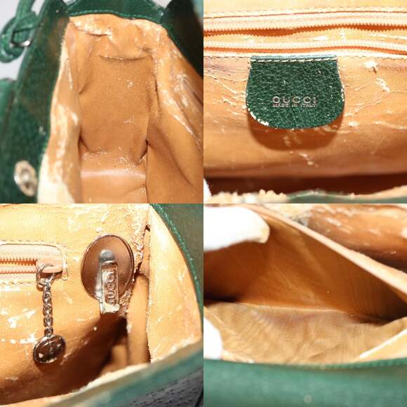 GUCCI Hand Bag Leather Green 000 2058 000 2058 - Picture 12 of 13